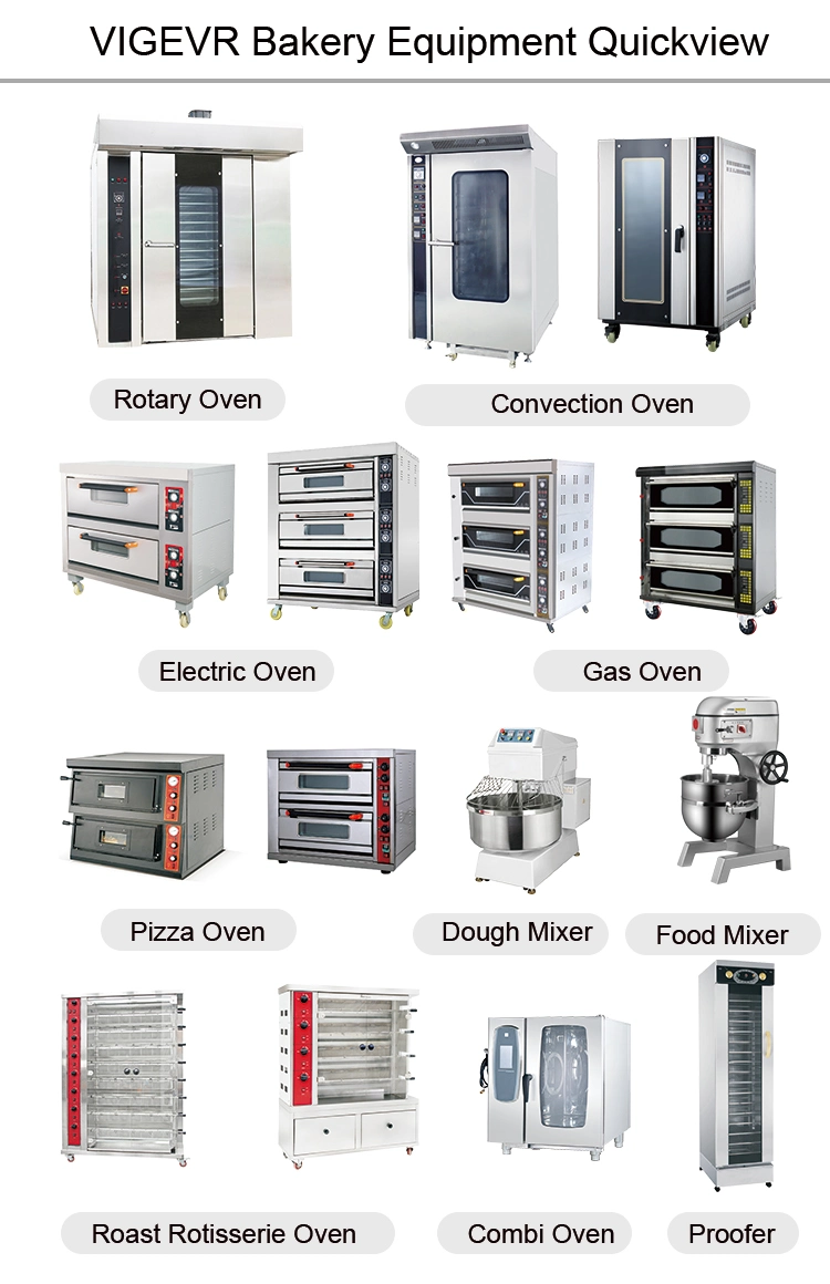 Commercial Industrial Machinery Big 32 64 Trays Bakery Equipment Bakery Machine Baking Bread Cake Biscuit Cookie Pizza Electric Rotary Oven with Trolley