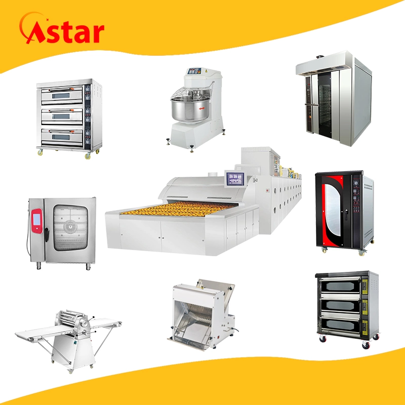 Commercial Production Line Bakery Equipment Industrial Cake Bread Machine Baking Oven Rotary Oven Convection Oven Pizza Oven Tunnel Oven Pizza Baking Cake Oven