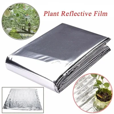 1PC Silver Plant Reflective Film Garden Greenhouse to Improve Solar Radiation and Distribution Silver Reflective Garden Tool